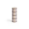 Hay - Column Candle - Off-white, bordeaux, blue and silver