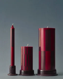 Hay - Column Candle - Wine and bordeaux