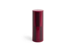 Hay - Column Candle - Wine with bordeaux large check
