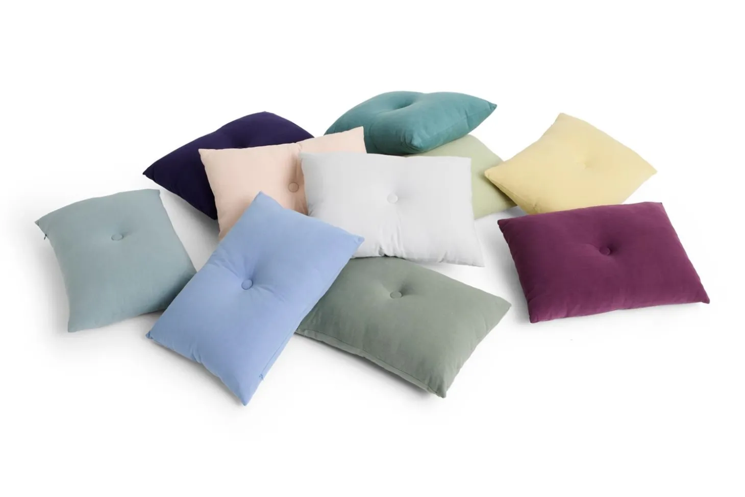 Hay - Dot Cushion - Linen - Pine green