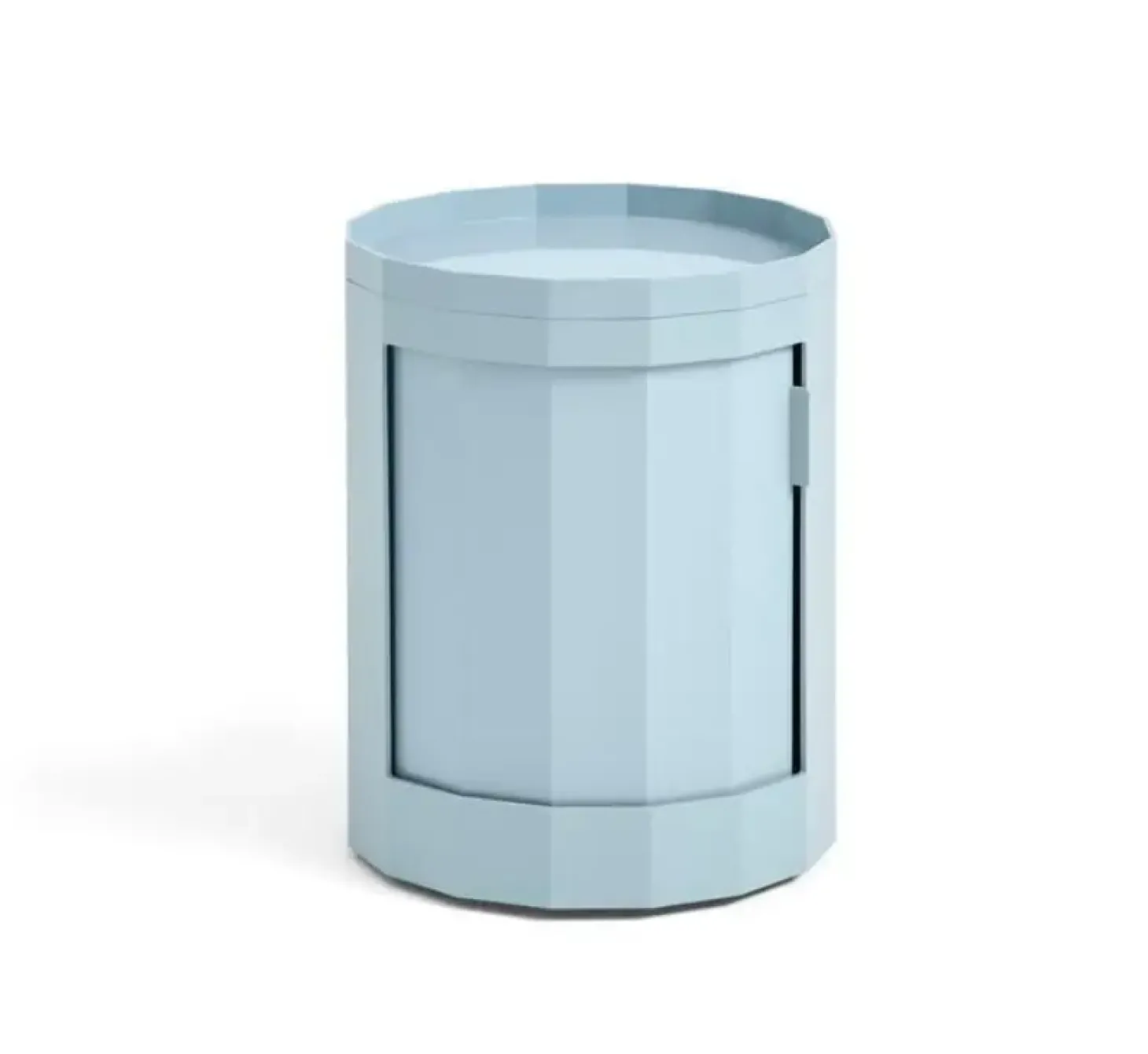 Hay - Facet Cabinet - Misty Blue - low - sidebord - blå - med hjul