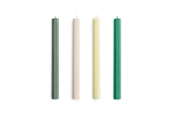 Hay - Hexagon Candle - Greens and whites, Set of 4