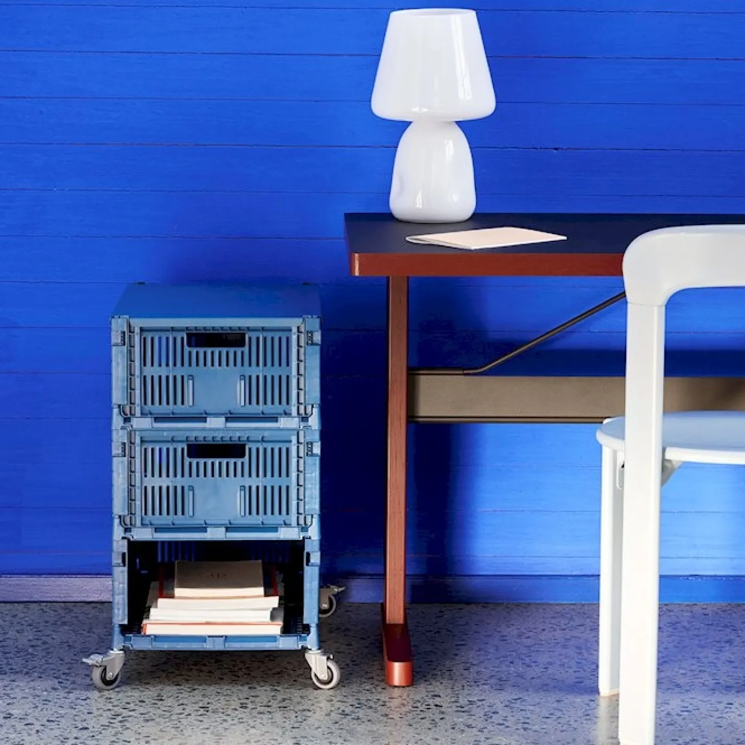 HAY - Låg til Colour Kasse - Recycled - Medium - Electric Blue