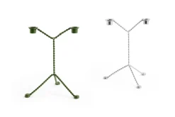 Hay - Lysestage - Wire - Mirror - Grøn