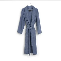 Hay - Mono Bathrobe / badekåbe - M/L - Steel Blue - Steel blue