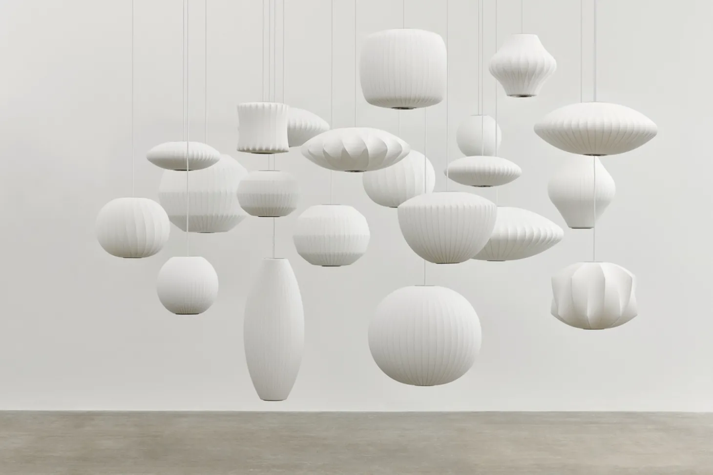 HAY - NELSON Roll Bubble Pendant - Medium - Off white