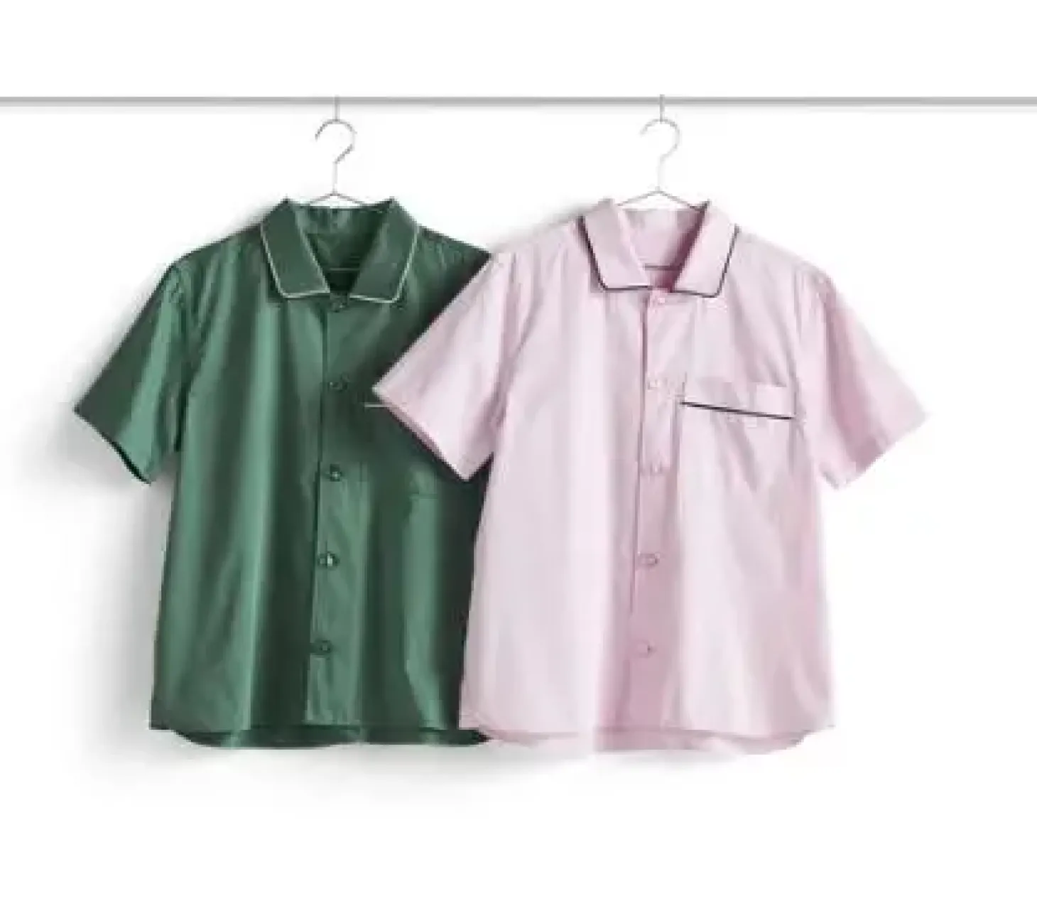 HAY - Outline Pyjama - Kortærmet Shirt - M/L - Emerald Green