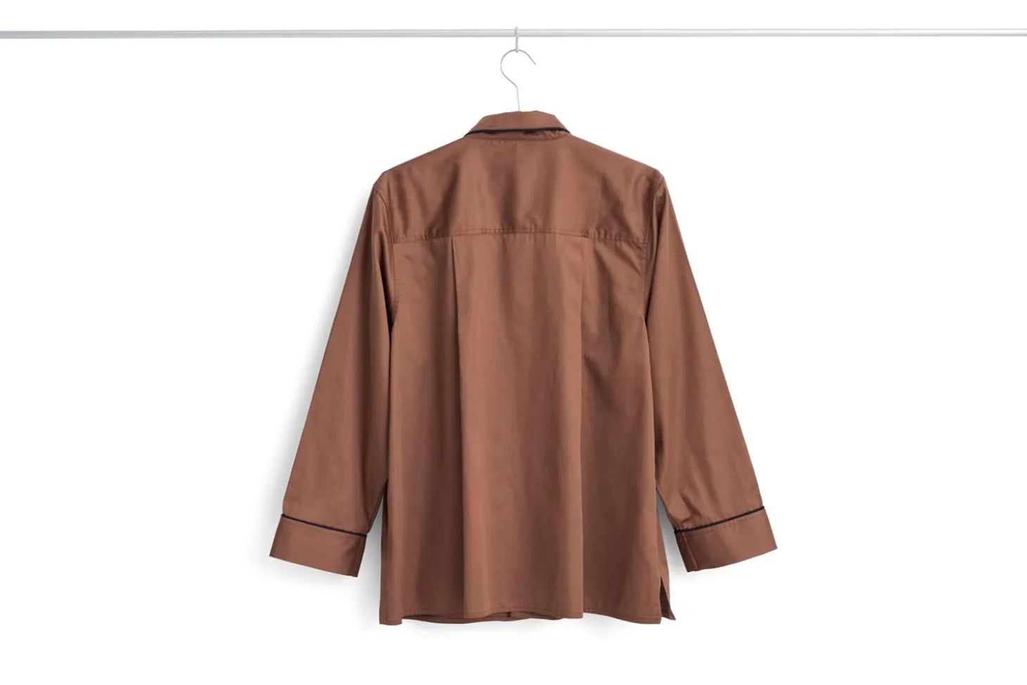 HAY - Outline Pyjama - Langærmet Shirt - M/L - Milk Chocolate