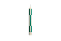 Hay - Pattern Candle - Off-white with green check