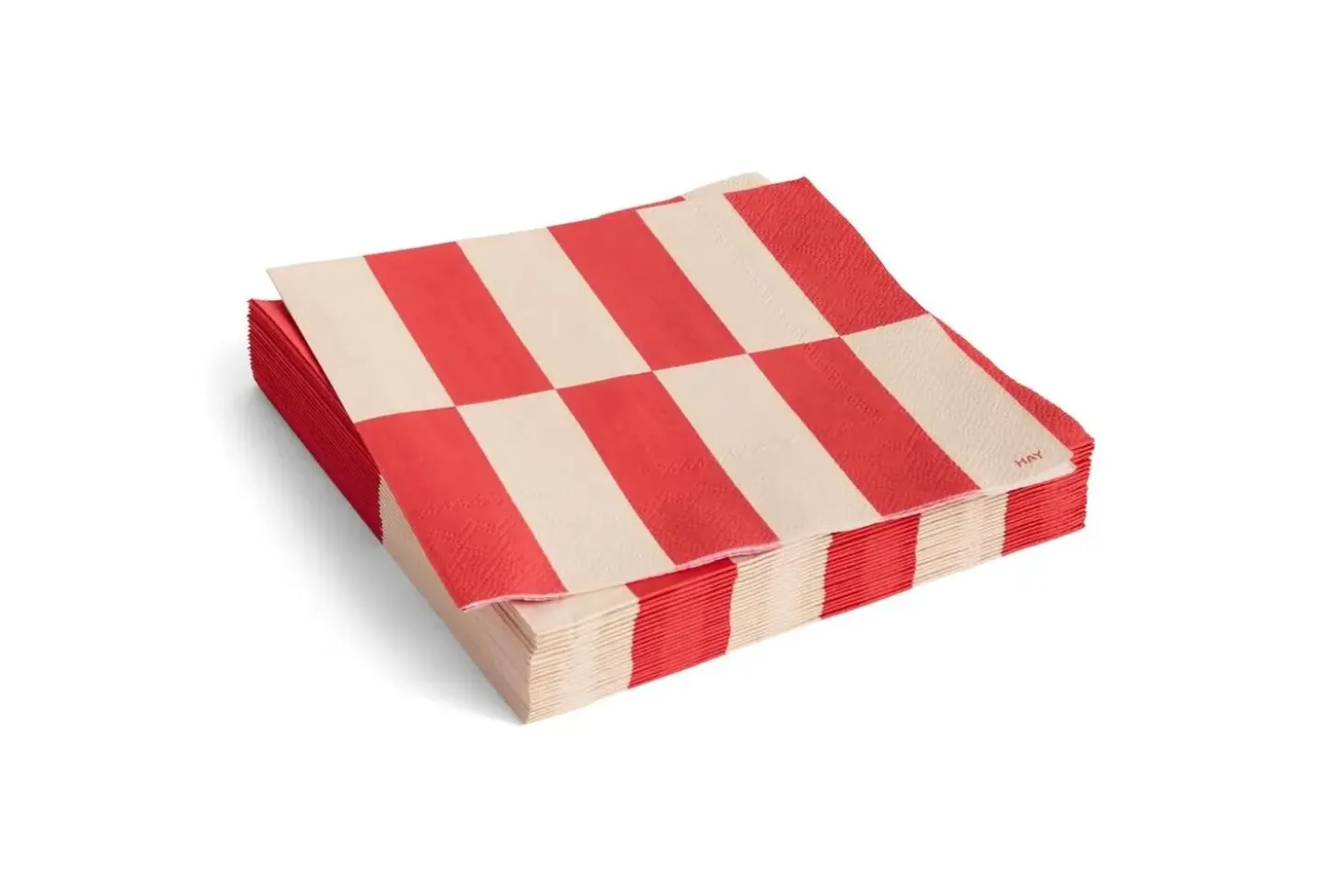 Hay - Pattern Napkins - Off-white and red - Lunch