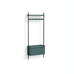 Hay - Reol - Pier System 1061 - 1 kolonne - Blå/Sort - 82 X 34 X 209 cm