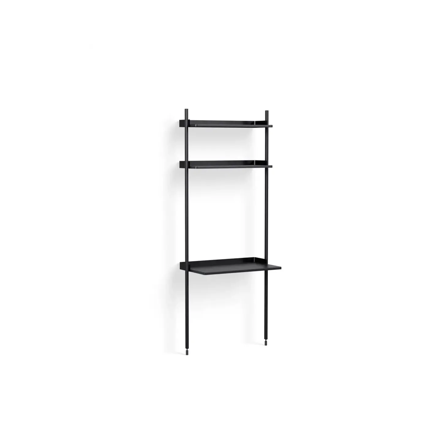 Hay - Reol - Pier System 11 - 1 kolonne - Sort - 82 X 46,5 X 209 cm