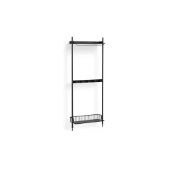 Hay - Reol - Pier System 1041 - 1 kolonne - Sort/Antracit - 82 X 31,5 X 209 cm