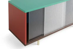 Hay - Reol til Gulv med Glaslåger - Colour Cabinet - Multi farve - Medium, B120 X D39 X H51 cm