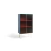 Hay - Reol til Gulv m. Glaslåger - Colour Cabinet - Multi farvet - Høj model, B75 X D39 X H130