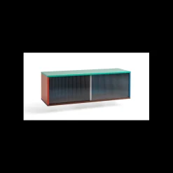 Hay - Reol til Væg med Glaslåger - Colour Cabinet - Multi - Medium