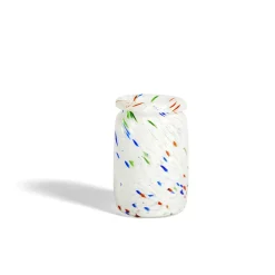 HAY - Splash Vase - Roll Neck, M - White dot