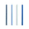 Hay - Square Candle - Blues, Set of 4
