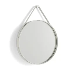 HAY - "Strap Mirror" Spejl Ø50 cm - Lys grå