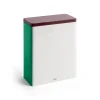 Hay - Tin Container - Off-White, burgundy and green