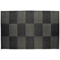 HAY - Tæppe Check Rug - Black L/ Sort - 200 x 300 cm
