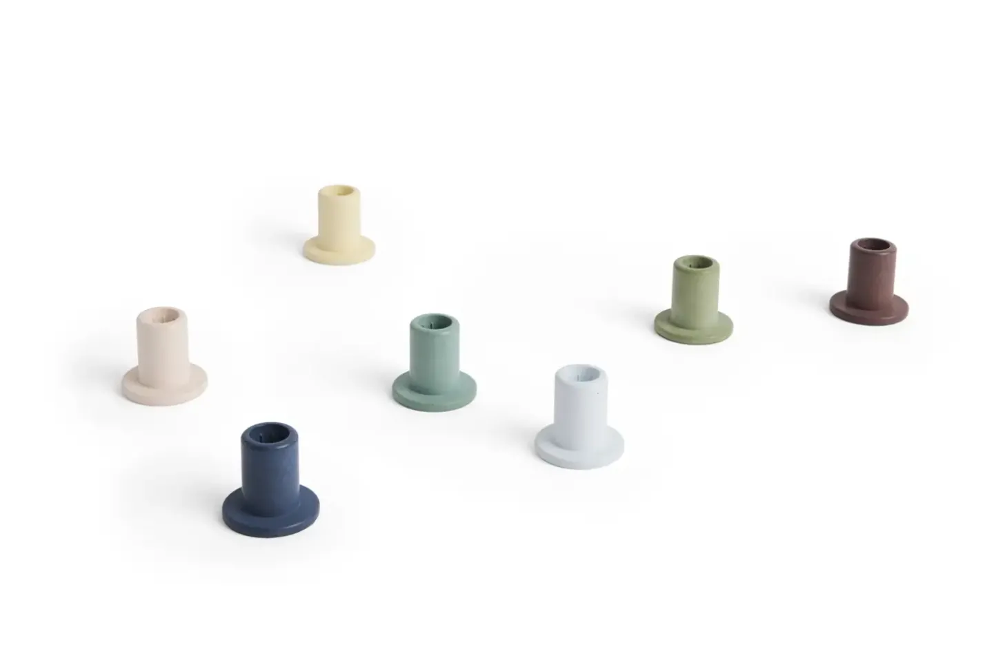 HAY - Tube Candleholder S - Concrete - Dusty Green