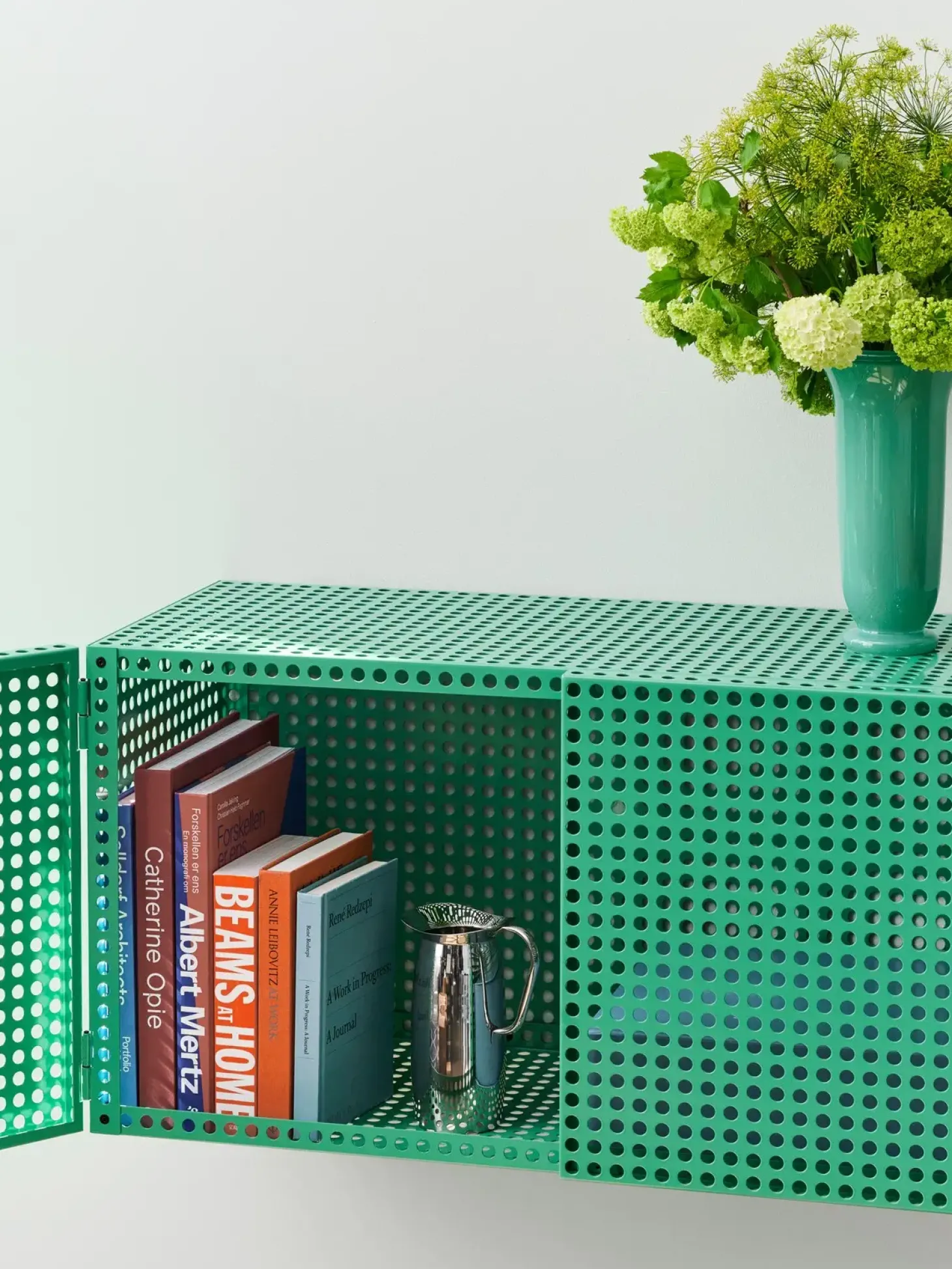 Hay - Vægskab - Perforated Cabinet Wall - Small - Wine Red - H45 x B89 x D40
