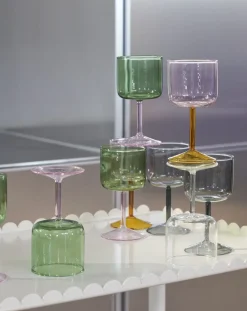 HAY - Vinglas - Tint Wine Glass - Set of 2 / Green and Pink