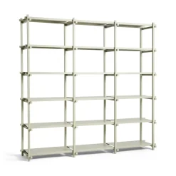 Hay - Woody Shelving 2.0 Column High - Grå - 18 hylder