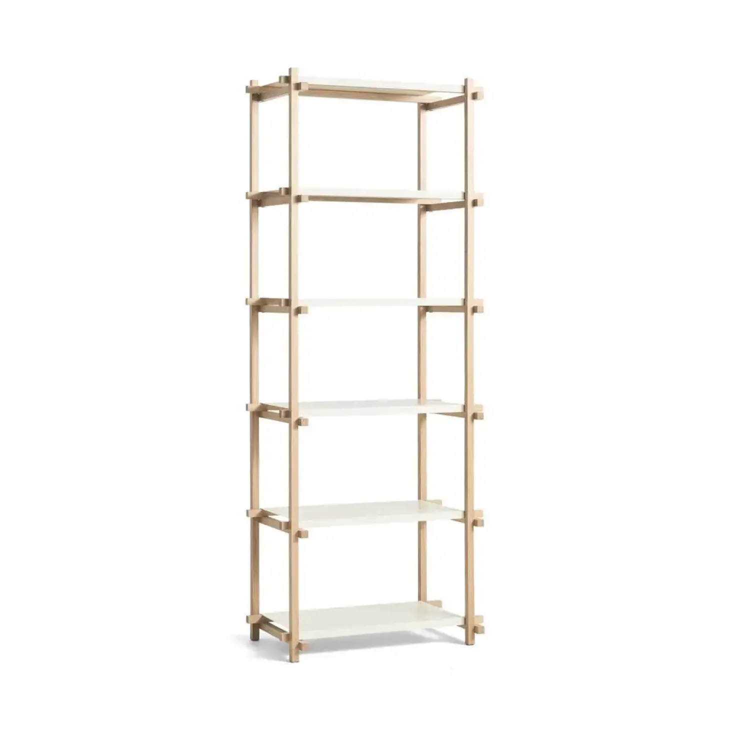 Hay - Woody Shelving 2.0 Column High - Hvid/Eg - 6 hylder