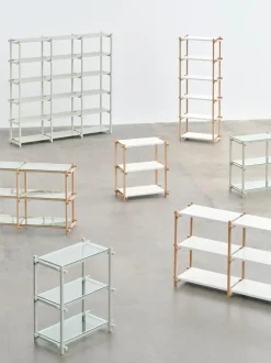 Hay - Woody Shelving 2.0 Column Low - Eg/glas - 3 glashylder