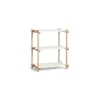 Hay - Woody Shelving 2.0 Column Low - Hvid/Eg - 3 hylder