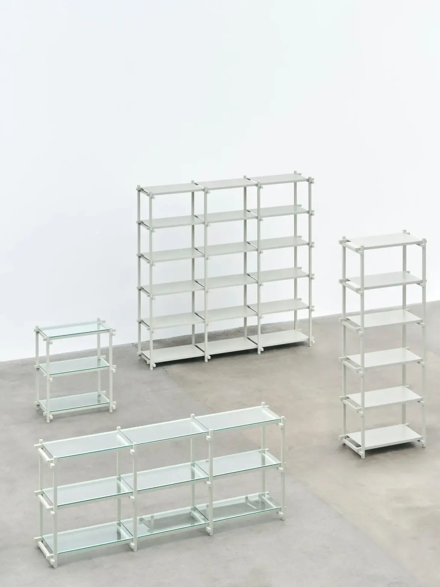 Hay - Woody Shelving 2.0 Column Low - Grå/Bøg - 3 hylder