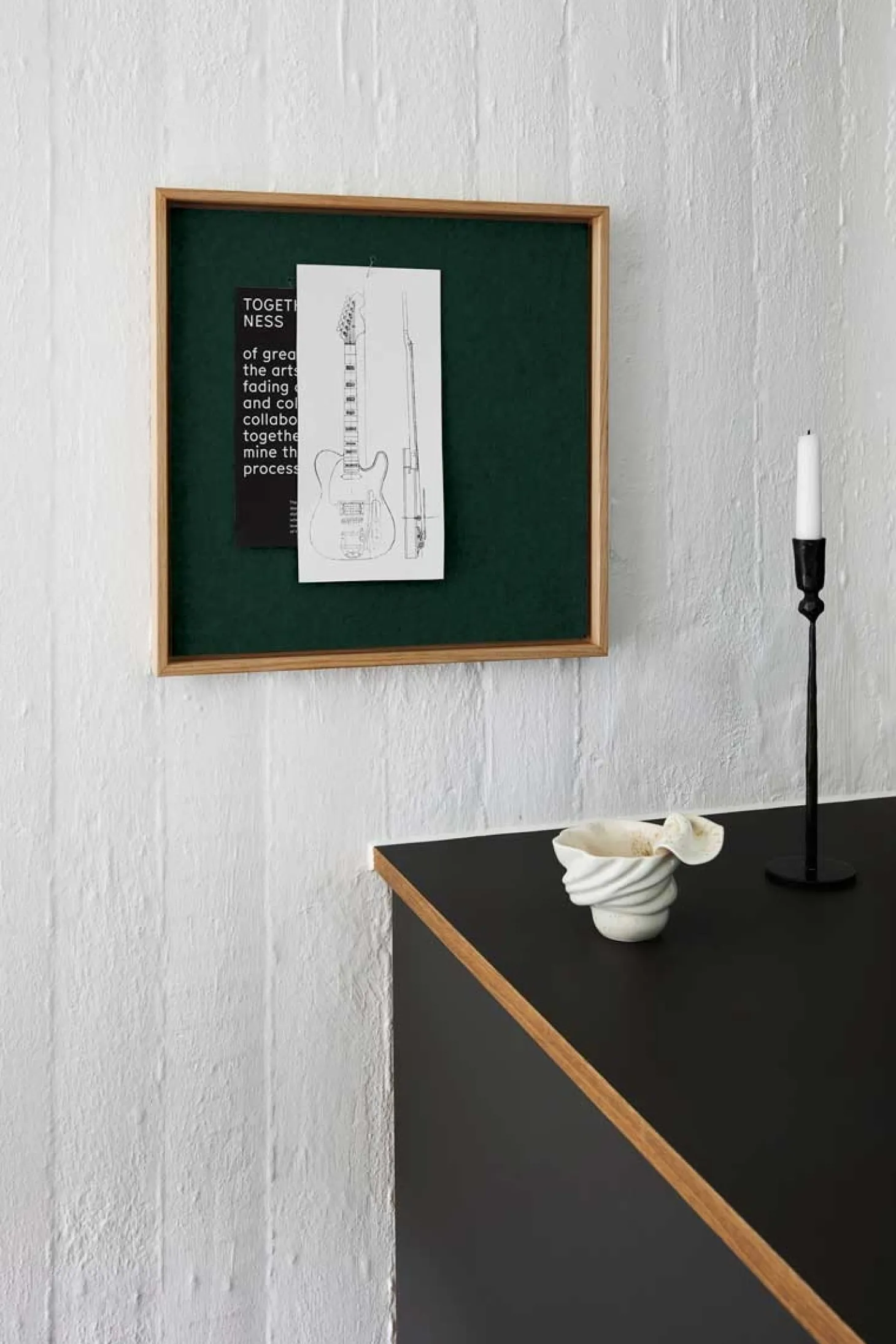 Hemverk - Opslagstavle m. akustiske egenskaber - Recy - Grøn - 40x40