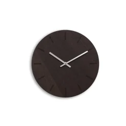 Hemverk - Vægur - Dark Oak - Mørk Eg/Sølv - Ø28 cm