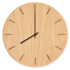 Hemverk - Vægur - Light Oak - Eg/Sort - Ø38 cm