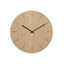 Hemverk - Vægur - Light Oak - Eg/Sort - Ø28 cm