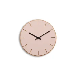 Hemverk - Vægur - Lys Eg/Powder Dusty Rose - Sorte visere - Ø28 cm