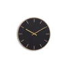 Hemverk - Vægur - Lys Eg/Sort - Guld visere - Ø28 cm