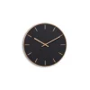 Hemverk - Vægur - Lys Eg/Sort - Kobber visere - Ø28 cm