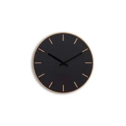 Hemverk - Vægur - Lys Eg/Sort - Sorte visere - Ø28 cm