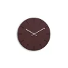 Hemverk - Vægur - Mørk Eg/Burgundy - Sølv visere - Ø28 cm