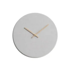 Hemverk - Vægur - Shape - Lys grå - Kobber visere - Ø28 cm