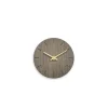Hemverk - Vægur - Valnød - Ø12 cm - Guld visere