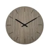 Hemverk - Vægur - Valnød - Ø38 cm - Sorte visere
