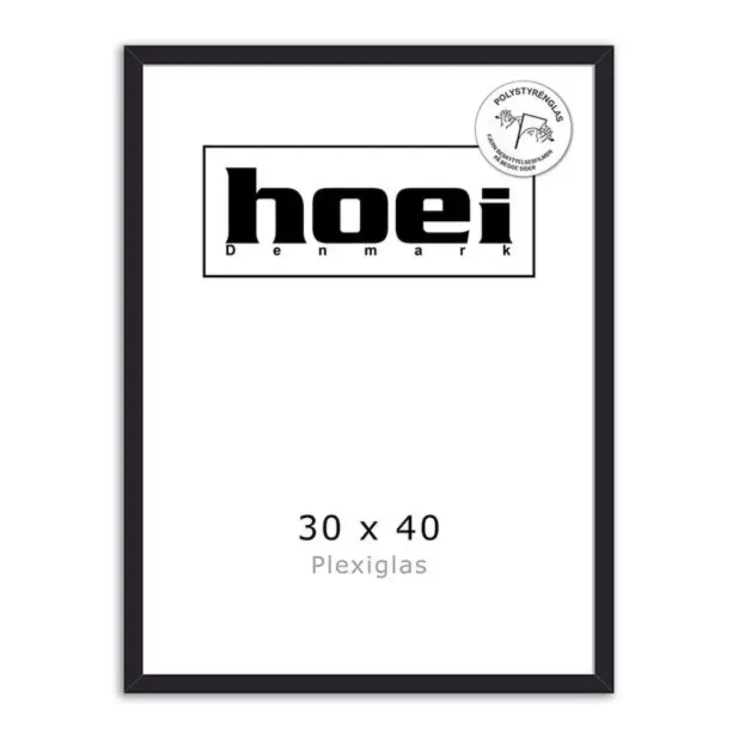 HOEI 111 - SORT FYRRETRÆ 30X40 - PLEXIGLAS