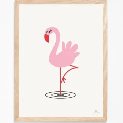 KAI Copenhagen - Plakat med flamingo - 50x70 cm.