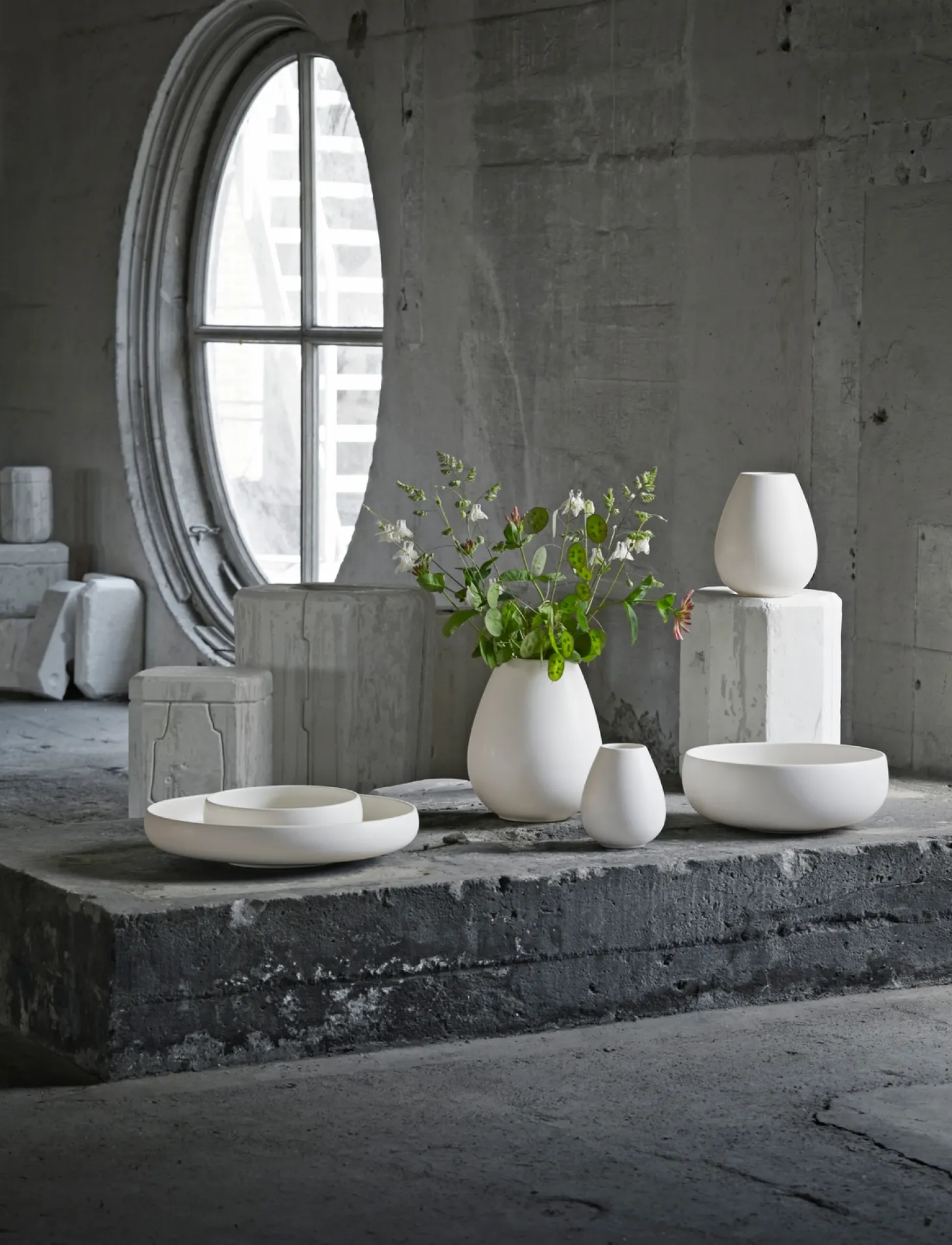 Knabstrup Keramik - Earth vase H 24 cm chalk