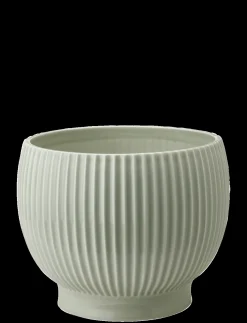 Knabstrup Keramik - urtepotteskjuler Ø 18 cm ripple mint