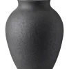 Knabstrup Keramik - vase H 27 cm black